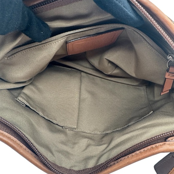 Coach Tan and Brown Signature Shoulder Bag | Very Good Condition - Picture 4 of 13